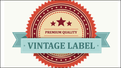 Pegatinas retro clsico 01 - vector de material