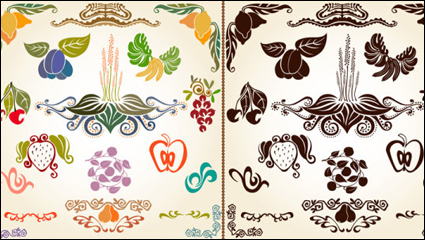 Hermoso patrn de fondo 01 - vector de material