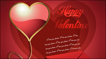 Hermoso fondo de San Valentn 05 - vector de material