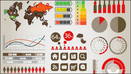 Grficos Grficos de datos - vector de material