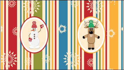 Patrn de dibujos animados de Navidad de fondo 01 - vector de material