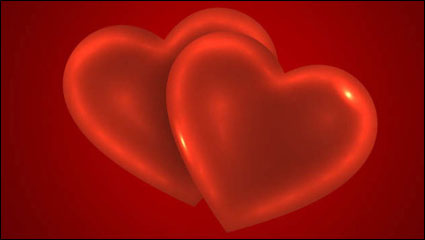 Romantic fondo en forma de corazn 01 - vector de material