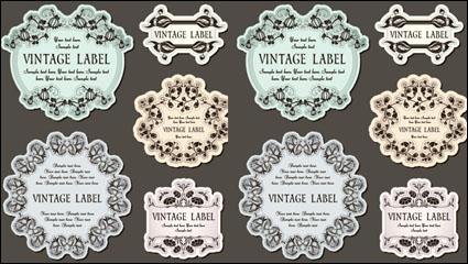 Las pegatinas de patrones clsicos 02 - vector de material