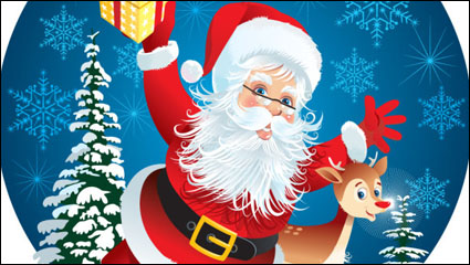 Cute Santa Claus ilustrador 01 - vector de material