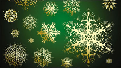 Hermoso patrn del copo de nieve 04 - vector de material
