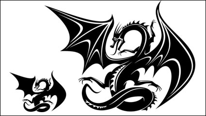 En forma de dragn patrones 06 - vector de material