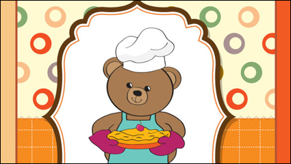 Tarjeta de la historieta de los niños 04 - vector de material