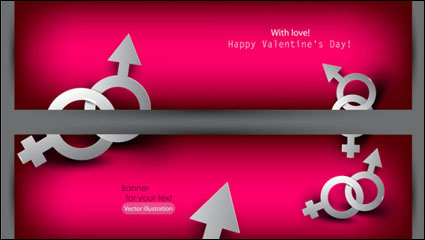 Elementos de etiqueta de San Valentn 10 - vector de material
