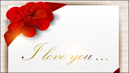 Hermosa tarjeta de San Valentn - vector de material