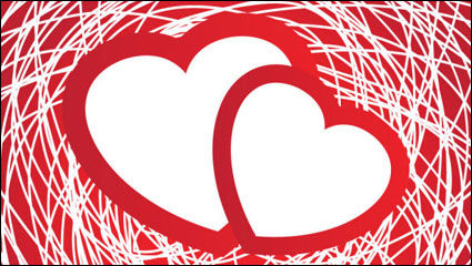 Hermosa tarjeta de San Valentn 05 - vector de material