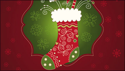 Tarjeta de Navidad hermosa 01 - vector de material