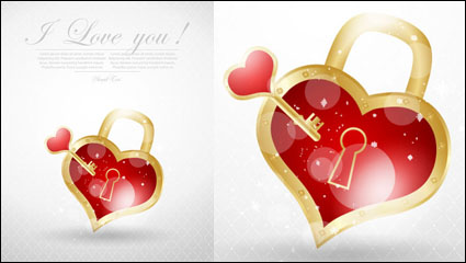 Tarjeta de San Valentn 01 - vector de material