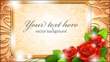 Roses frontera 01 - vector de material