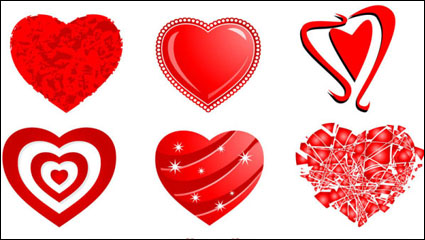 Corazones - vector de material