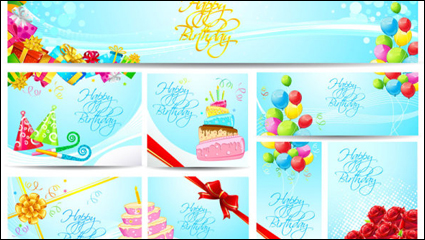 Tarjeta de cumpleaños - vector de material