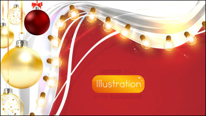 Brillantes luces de Navidad de fondo 03 - vector de material