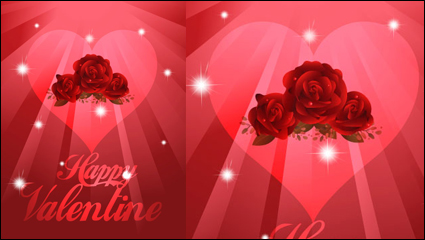Hermoso fondo de San Valentn 01 - vector de material