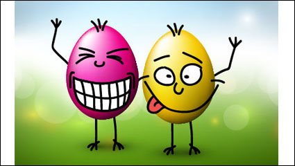 Funny huevos 02 - vector de material