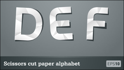 Cartas de papel de corte 01 - vector de material