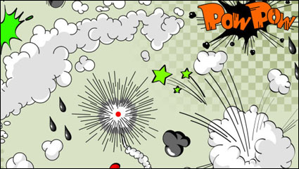 Patrn de la explosin de dibujos animados 02 - vector de material