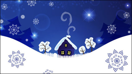 Navidad azul de fondo 04 - vector de material