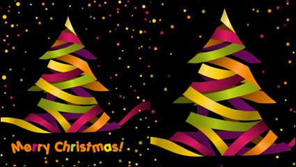 Creativo rbol de Navidad 04 - vector de material