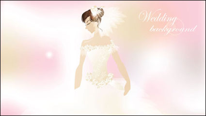 Postal de la boda 04 - vector de material
