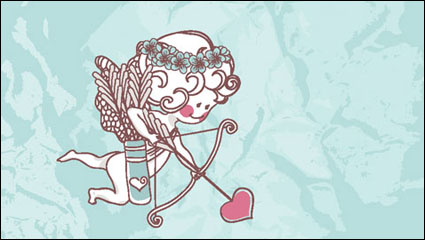 Da de San Valentn ilustrador de dibujos animados 03 - vector de material
