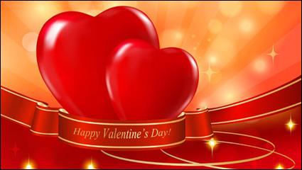 Hermoso fondo de San Valentn 03 - vector de material