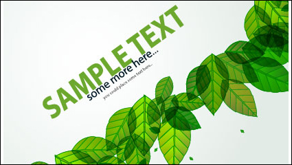 Tarjeta verde de la hoja 02 - vector de material