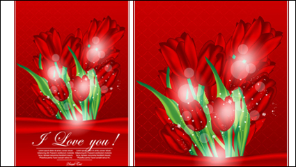 Tarjeta de San Valentn 01 - vector de material