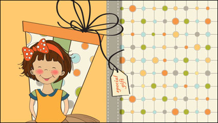 Cute dibujos animados ilustrador 04 - vector de material