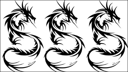 En forma de dragn patrones 03 - vector de material