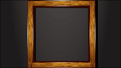 Marco de madera de la vendimia 04 - vector de material