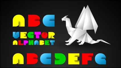 Alfabeto Creativo 01 - vector de material
