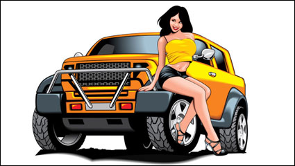 Belleza sexy y deportivo 05 - vector de material