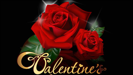 Retro tarjeta de San Valentn 05 - vector de material
