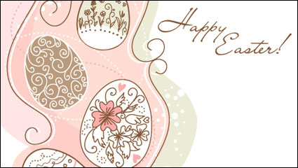 Pintado a mano patrn de Pascua 01 - vector de material