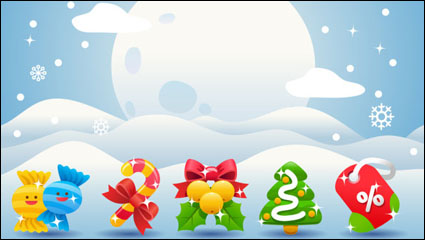 Christmas material del festival 03 - vector de material