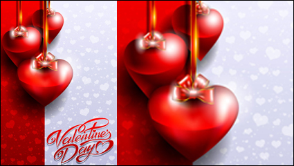 Tarjeta de San Valentn de lujo 03 - vector de material