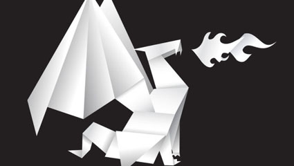 Origami dragn 03 - vector de material
