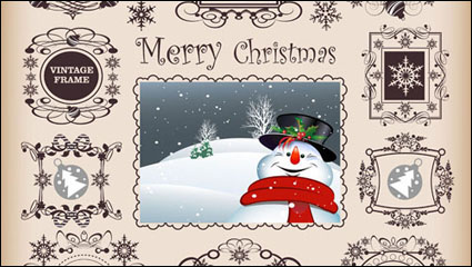 Navidad frontera patrn 02 - vector de material