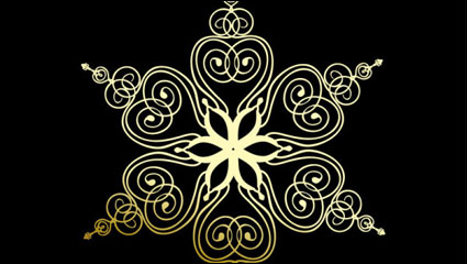 Hermoso patrn del copo de nieve 03 - vector de material