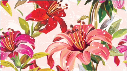Las flores fondo 05 - vector de material