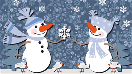 Notas de la Navidad pegatinas 02 - vector de material