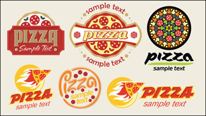 Cartoon pizza de 01 - vector de material