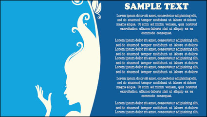 Patrn silueta hermosa 03 - vector de material