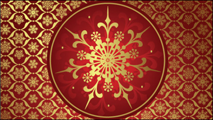 Hermoso copo de nieve de fondo 01 - vector de material