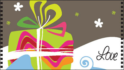 Caricatura de Navidad de fondo 01 - vector de material
