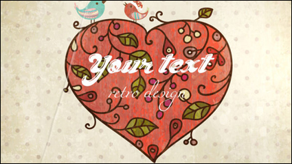 Tarjeta de San Valentn de fondo 03 - vector de material